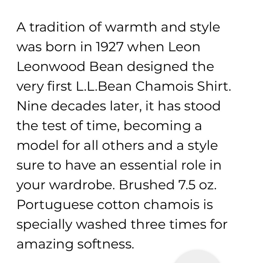 LL Bean Sz M Heritage Chamois Shirt - Picture 9 of 10
